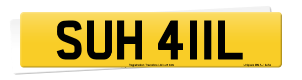 Registration number SUH 411L